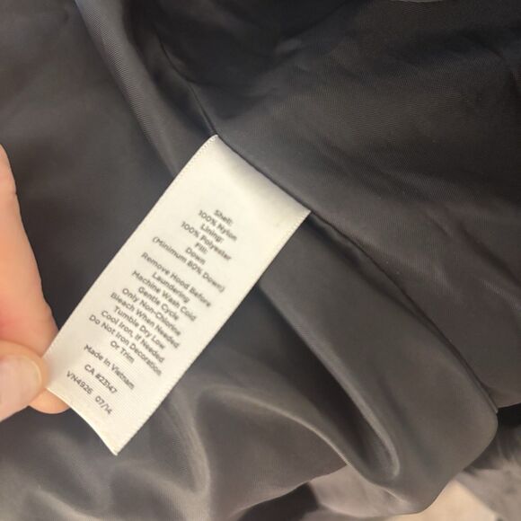 Talbots Black 80% Down Puffer Coat Jacket Sz 3X Full Front Zipper Pockets - Picture 4 of 9